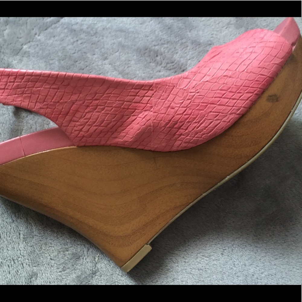 Jessica Simpson Wedge Peep Toe Sandals Size 7 - Picture 8 of 16